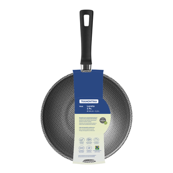 Sarten Wok 24cms. Linea Loreto. Rojo