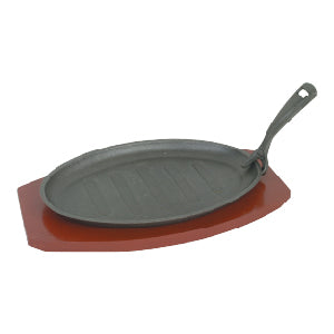PLATO GRILL CON BASE Y AGARRADERA. SET 3 PIEZAS 7 X 9.25 pg