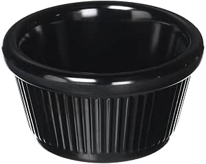 Ramekin Estriado 4oz, Negro