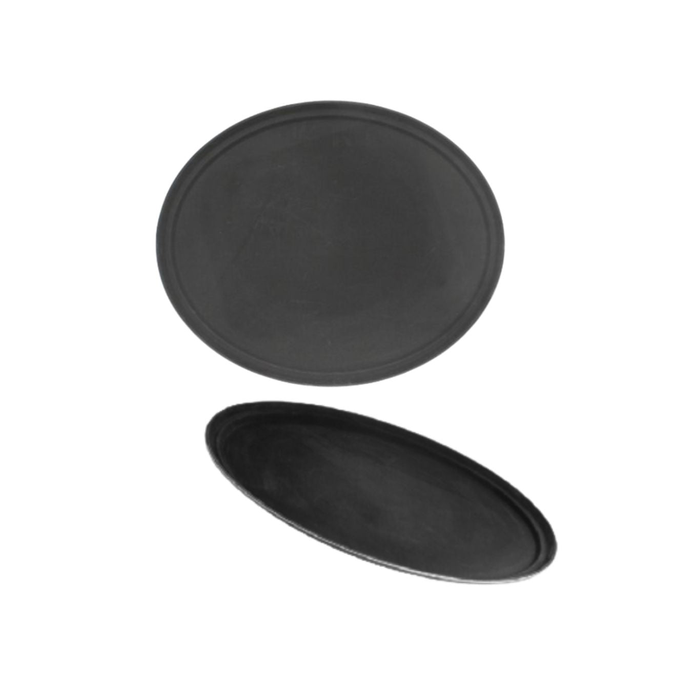 Charola ovalada con Forro Negro.