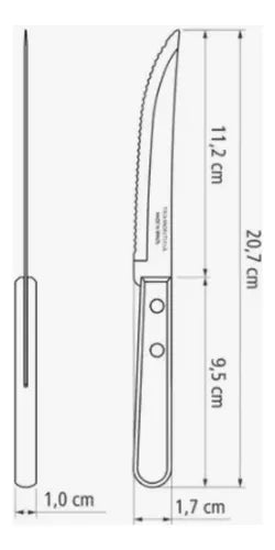 Cuchillo para asado con sierra 5"