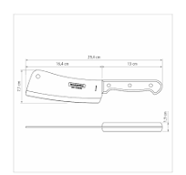 HACHUELA DE COCINA 6 POLYWOOD. MANGO MADERA TRATADA