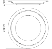 PLATO RÚSTICO GRIS PLATO TRINCHE 28CM