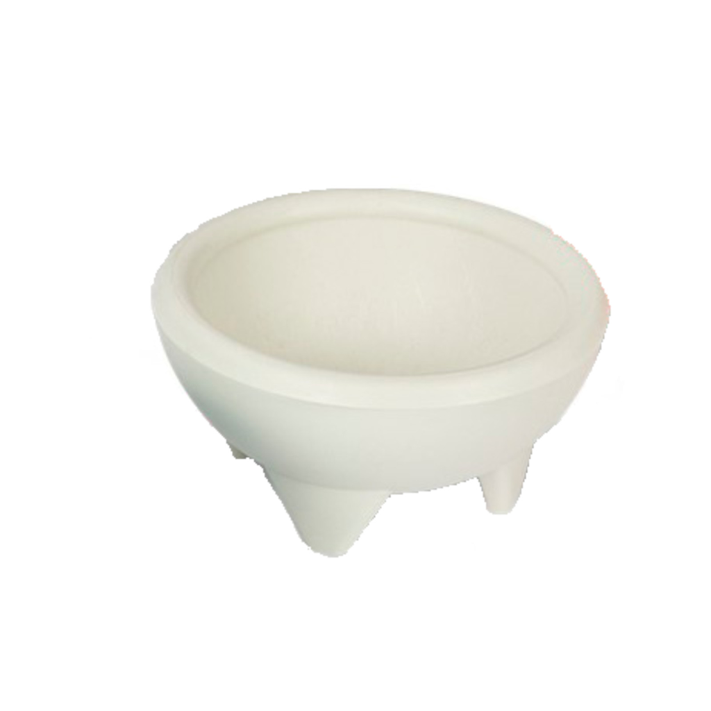 SALSERO DE PLASTICO MOLCAJETE BLANCO