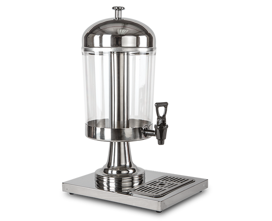 DISPENSADOR DE JUGOS 8 LITROS, ACERO INOXIDABLE