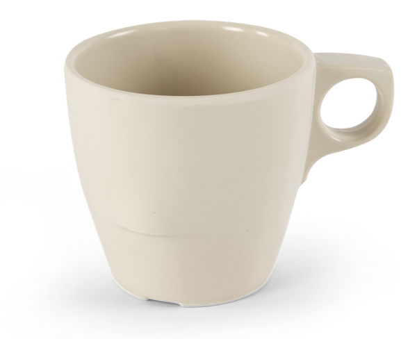 Taza estibable 8*7.5cms. Beige