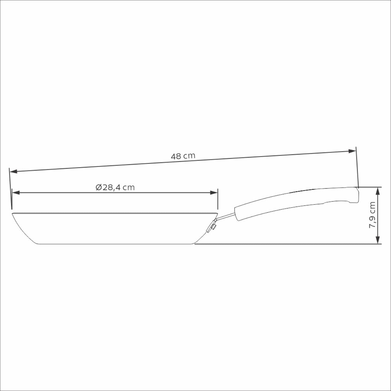 SARTEN 28cms MODELO SILICIA 3.00mm ESPESOR