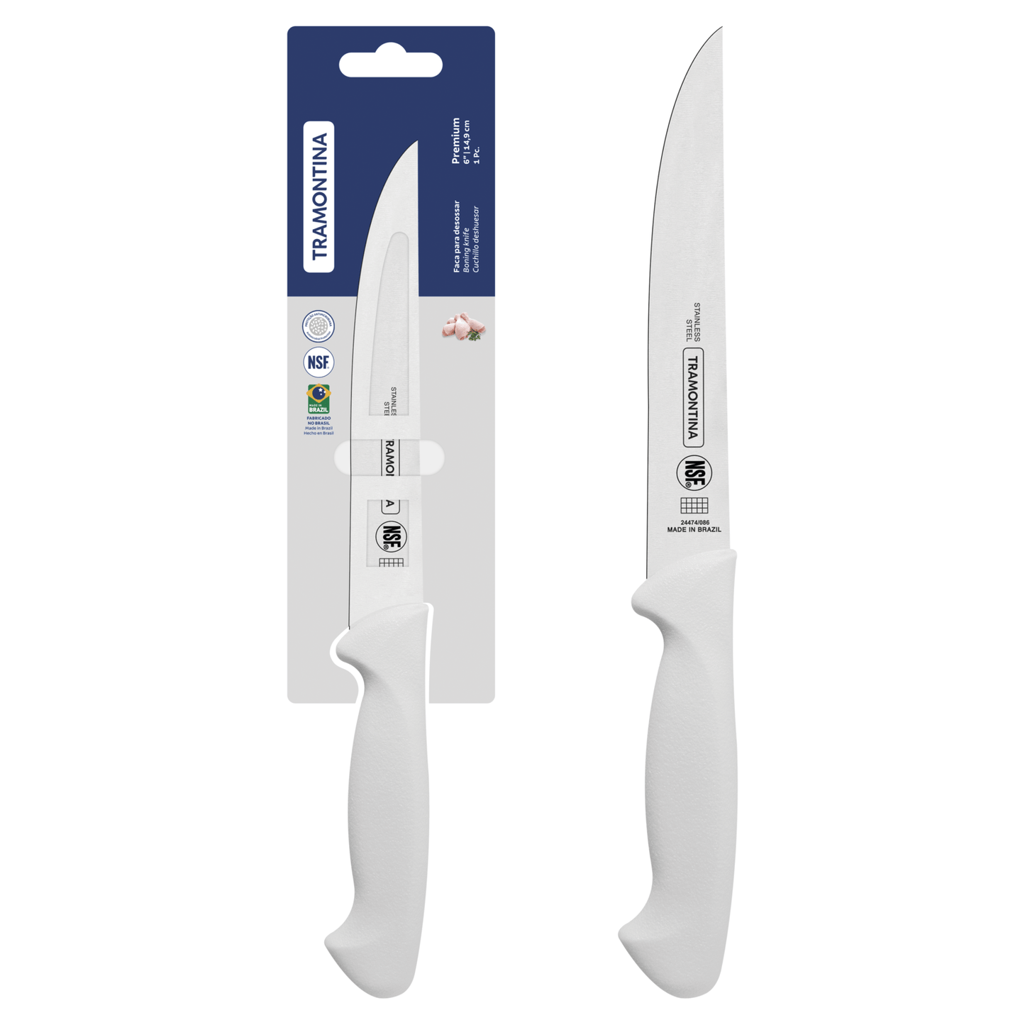 Cuchillo para deshuesar 6" Premium blanco