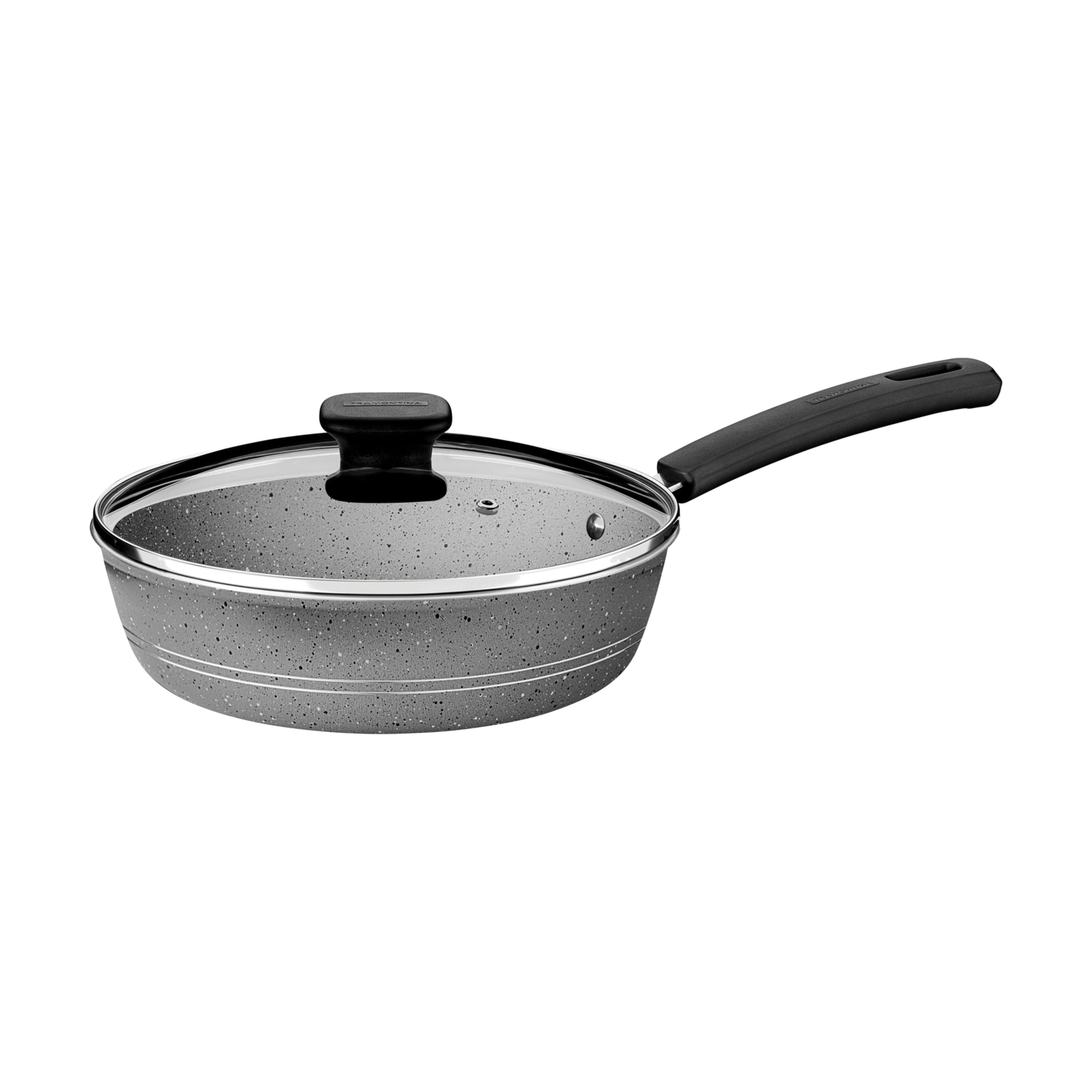 Sarten profundo 24cms. Con Tapa. Gris