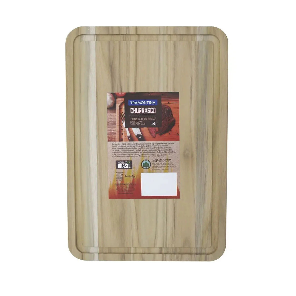 Tabla para asado rectangular 350x230x19 mm Churrasco