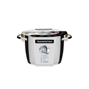 Cacerola honda Allegra de acero inoxidable con fondo triple y tapa de vidrio de 20 cm y 3,1 l