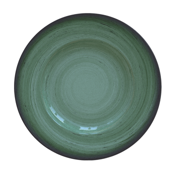 PLATO RÚSTICO VERDE PLATO TRINCHE 27 CM