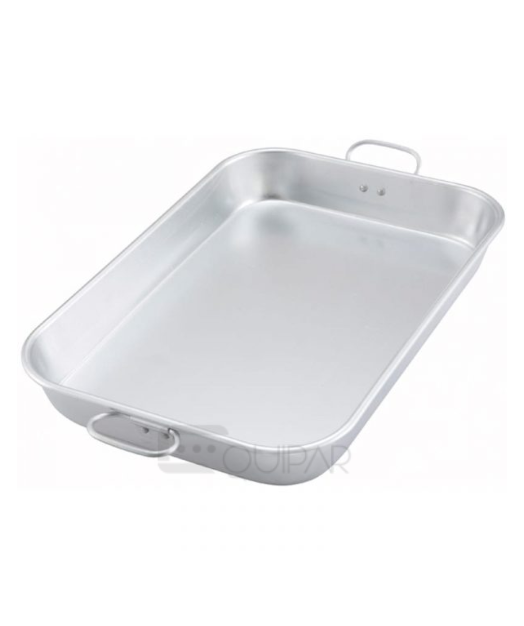 CHAROLA PARA HORNEAR CON OREJAS  12"X18"X2  1/4" ALUMINIO