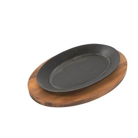 COMAL PARA CARNE OVALADO (11.5” X 8”), ACERO AL CARBÓN (SIN BASE)