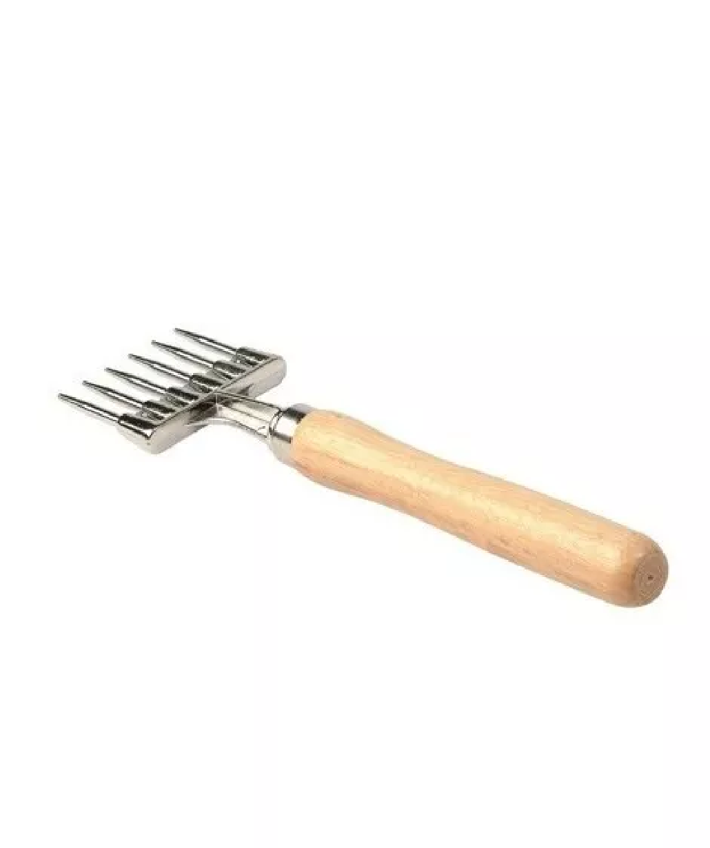 PICAHIELO 6 PUNTAS MANGO DE MADERA