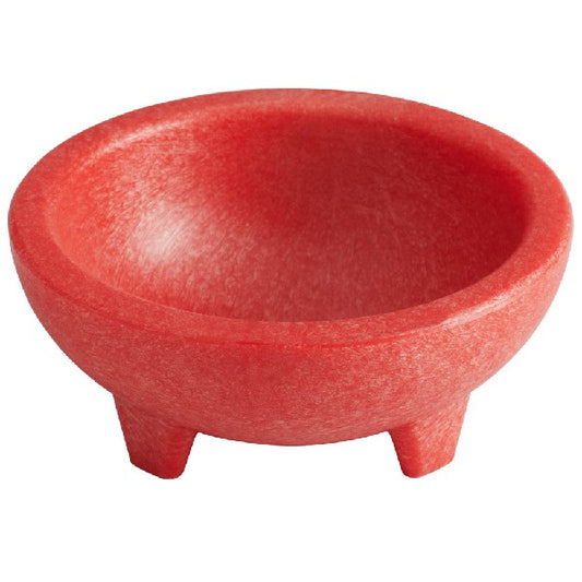 SALSERO DE PLASTICO MOLCAJETE ROJO
