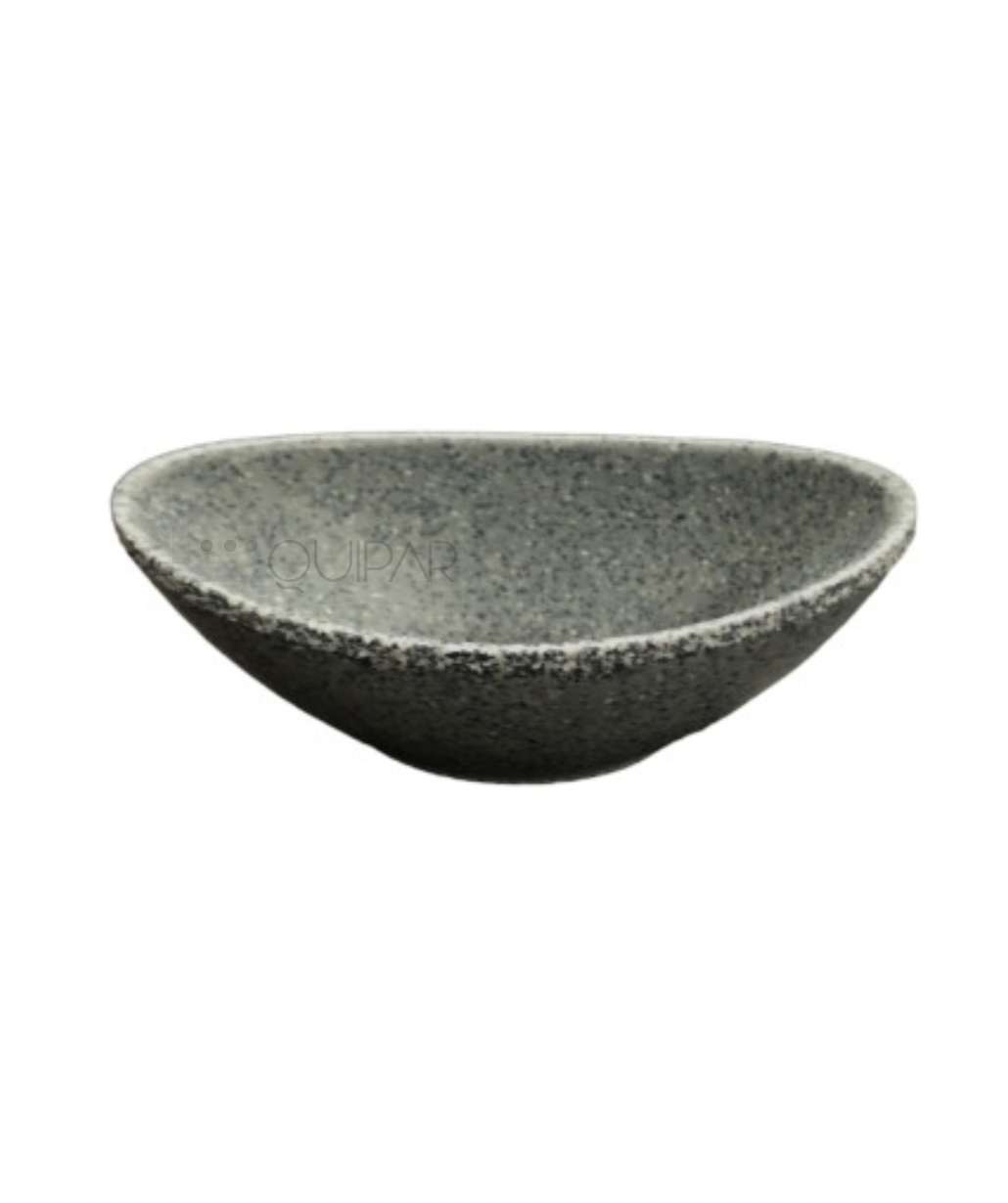 SALSERO OVALADO 10 CM MELAMINA GRIS