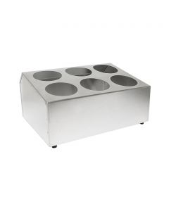 Porta Cubiertos 6 compartimentos. Acero Inoxidable