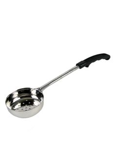 CUCHARA PORCIONADORA PERFORADA NEGRO, 6 oz / 177 ml en acero inoxidable